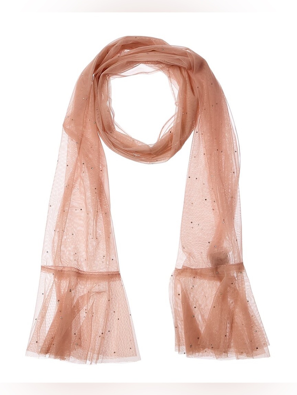 Sheer Crystal Scarf Sheer Blush Pink